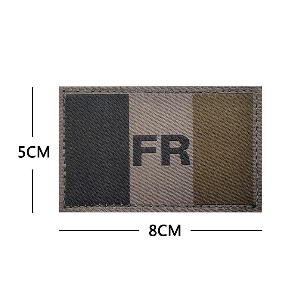 Patch Drapeau France Rectangulaire Brodé – Hook & Loop ou Couture | DIY Veste, Sac, Casquette, Brassard | 12 Modèles - BLACKBEARD OUTDOOR INDUSTRIES