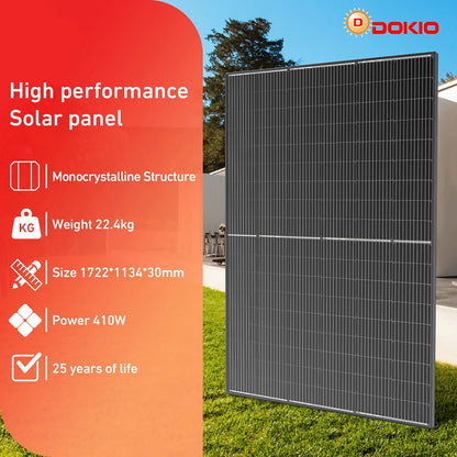 Panneau solaire DOKIO 400W-800W - étanche, alimentation solaire pour maison (inverter non inclus) - BLACKBEARD OUTDOOR INDUSTRIES