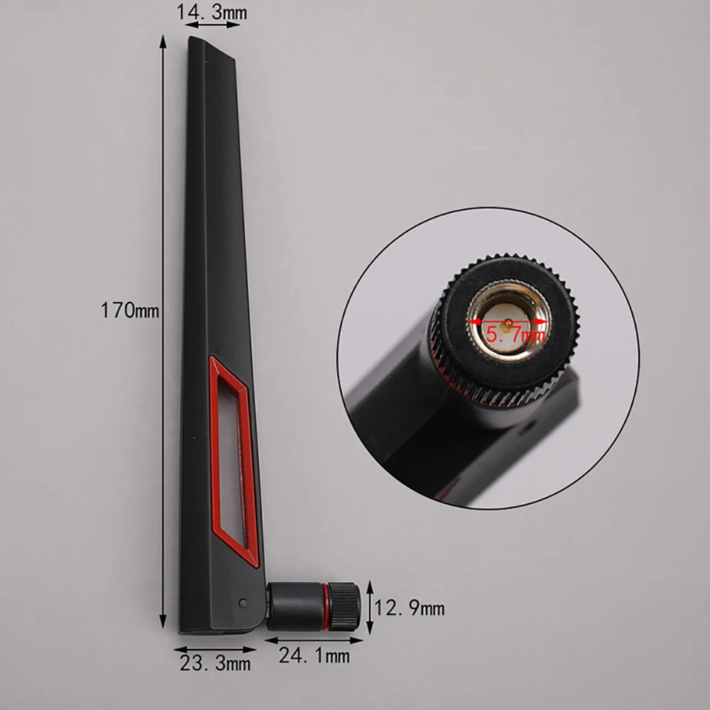 Antenne WiFi 10dBi Haute Performance | Double Bande 2.4Ghz / 5Ghz / 5.8Ghz | Connecteur RP-SMA ou SMA Male – 19.5 cm - BLACKBEARD OUTDOOR INDUSTRIES