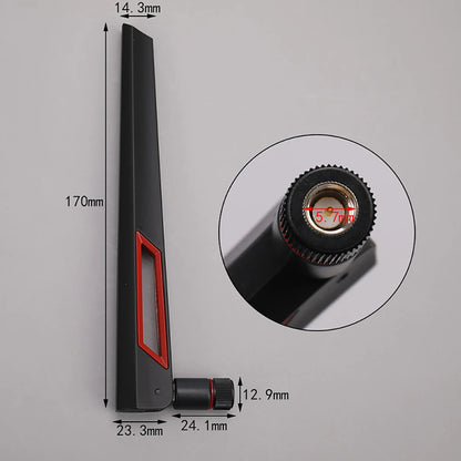 Antenne WiFi 10dBi Haute Performance | Double Bande 2.4Ghz / 5Ghz / 5.8Ghz | Connecteur RP-SMA ou SMA Male – 19.5 cm - BLACKBEARD OUTDOOR INDUSTRIES