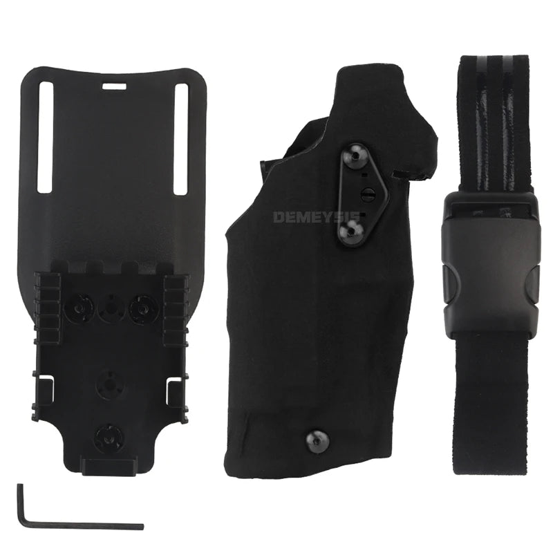 Holster Tactique Glock 17 Gen4 / G19 + X300/X300U – Verrouillage Rapide, Intérieur Floqué, Sangle Cuisse | Droitier | 5 Coloris - BLACKBEARD OUTDOOR INDUSTRIES
