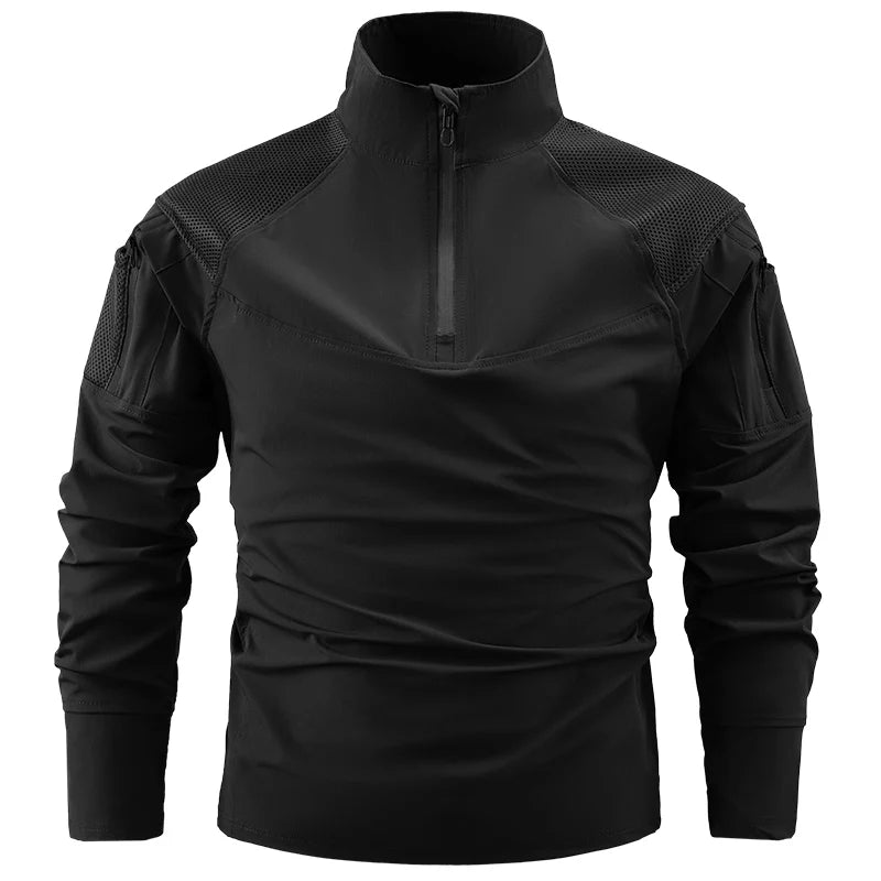 Chemise Tactique Manches Longues 1/4 Zip Ripstop