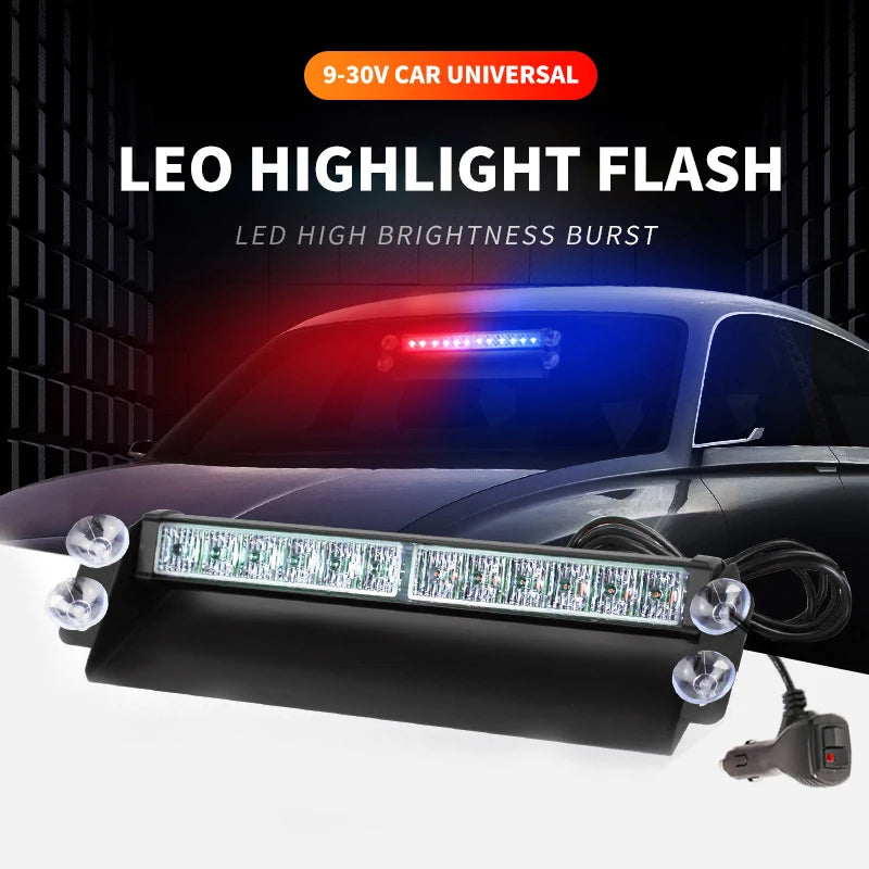 Gyrophare LED 12LED Barre Lumineuse d'Urgence — Police, Ambulance, Pompiers | 12-24V | IP67 - BLACKBEARD OUTDOOR INDUSTRIES