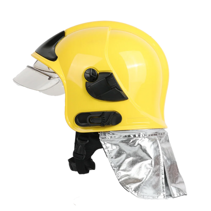 Casque de pompier type F1 – Noir, rouge ou jaune