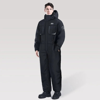 Motorcycle Riding Winter Coldproof Clothing Winter Fashion Waist Designwarm Cotton Jumpsuit Thickened Waterproof Snowmobile Suit BLACKBEARD OUTDOOR INDUSTRIES