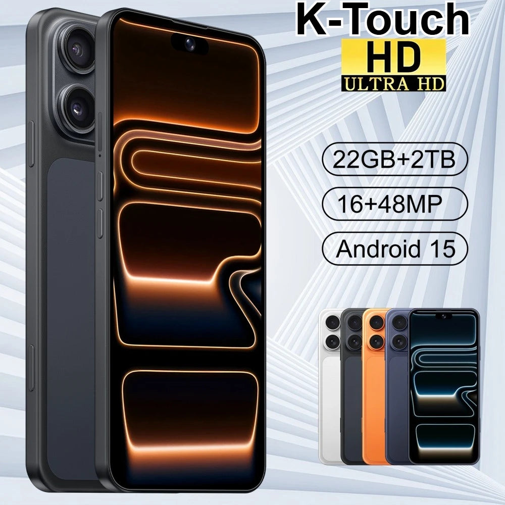 K-Touch iFone 17 Pro Maxi — Smartphone 4G 7,3" 8000mAh, 22Go RAM, 2To, Android 15, Double SIM, 48MP