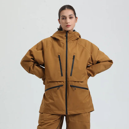 Veste de ski femme imperméable et respirante à capuche, tenue jusqu'à -30°C