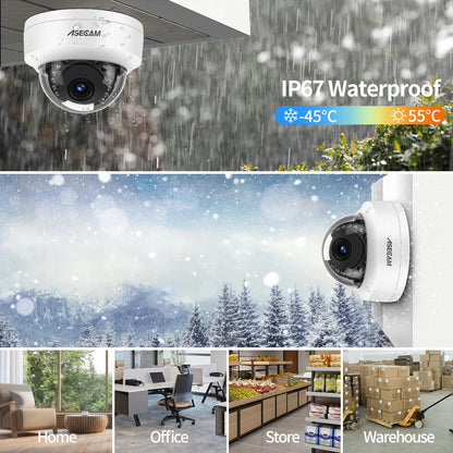 Caméra IP POE 8MP 4K Dôme Extérieure — ASECAM Sony CMOS IP66 H.265 - BLACKBEARD OUTDOOR INDUSTRIES