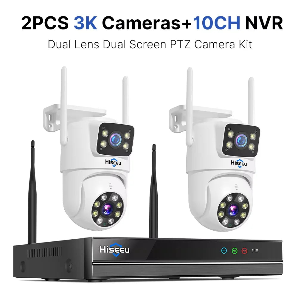 Kit Vidéosurveillance Sans Fil 3K 6MP — NVR 10 Canaux WiFi avec Caméras IP Extérieures - BLACKBEARD OUTDOOR INDUSTRIES