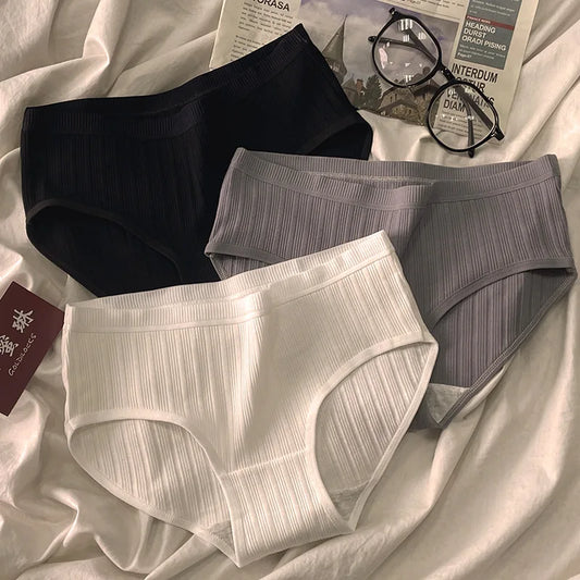 Lot de 3 Culottes en Coton de Style Sport – Sous-vêtements Féminins, Confortables, Respirants, Taille Moyenne, Lingerie Sexy et Taille Plus - BLACKBEARD OUTDOOR INDUSTRIES