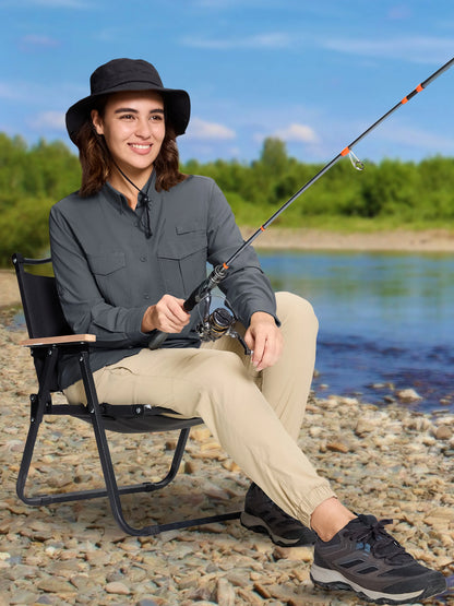 Chemise Femme de Randonnée KEFITEVD – Séchage Rapide, Respirante & Anti-UV – Manches Longues Modulables - BLACKBEARD OUTDOOR INDUSTRIES