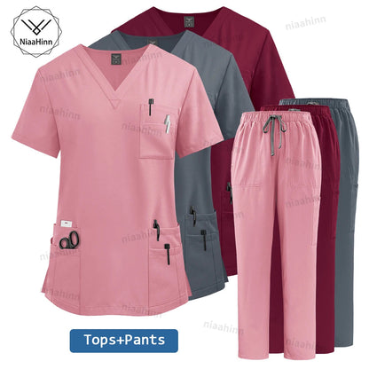 Uniforme Médical de Haute Qualité pour Femmes - Ensemble de Blouse et Pantalon pour Infirmière, Scrubs Unisexe BLACKBEARD OUTDOOR INDUSTRIES