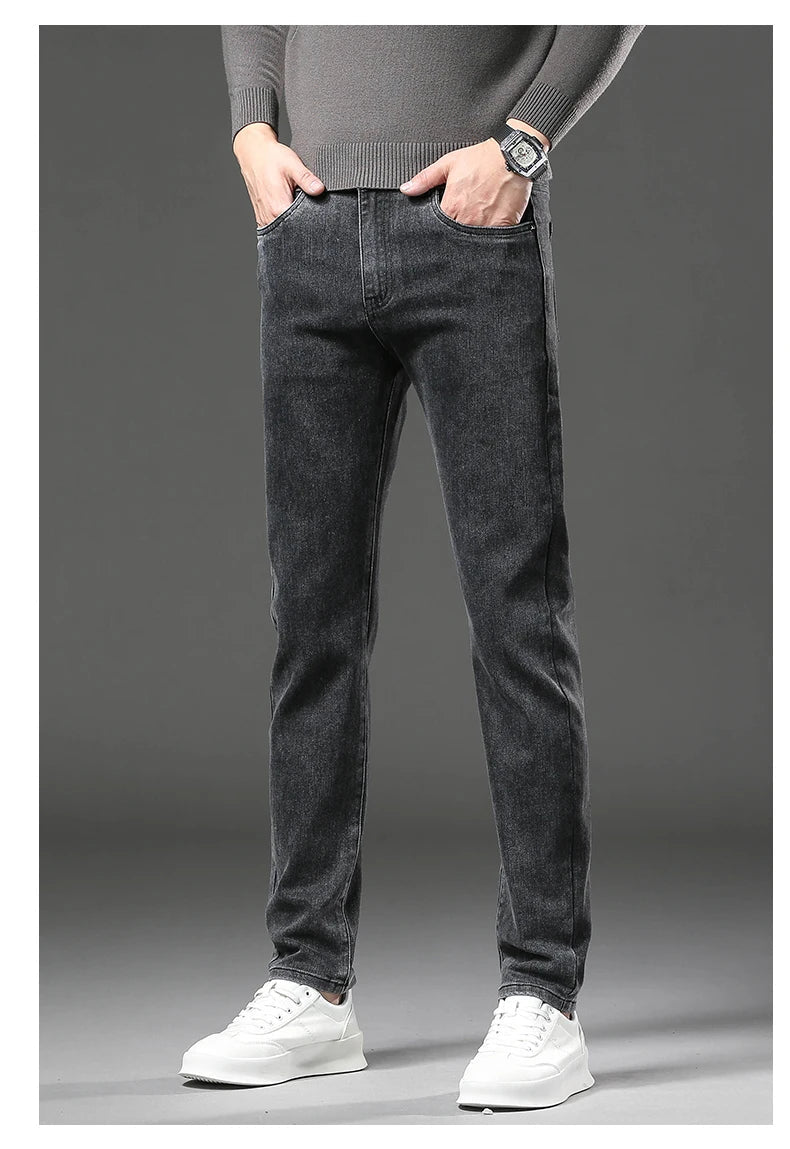 Jeans d'Hiver pour Homme - Coupe Slim Droite, Élastiques, Fleece Intérieur Chaud BLACKBEARD OUTDOOR INDUSTRIES