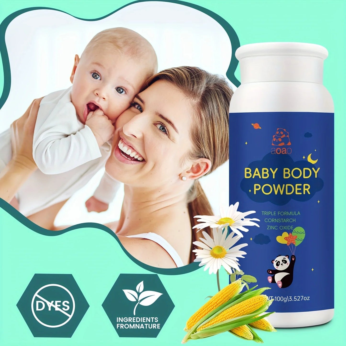 Poudre pour Bébé Sans Talc, Absence d'Armoise et de Camomille - Parfum Frais et Propre - Format 100g BLACKBEARD OUTDOOR INDUSTRIES