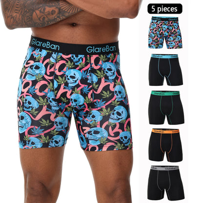 Lot de 5 Boxers Noirs Homme – Confort Mi-Long, Respirant & Moderne - BLACKBEARD OUTDOOR INDUSTRIES