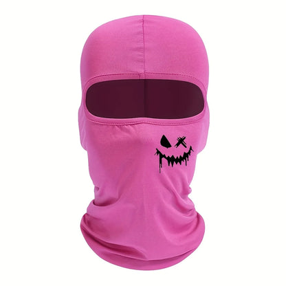 Cagoule visage souriant coupe-vent pour cyclisme et outdoor