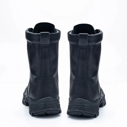 Rangers Tactiques d'Intervention Cuir Véritable – Imperméables Zip Unisexe