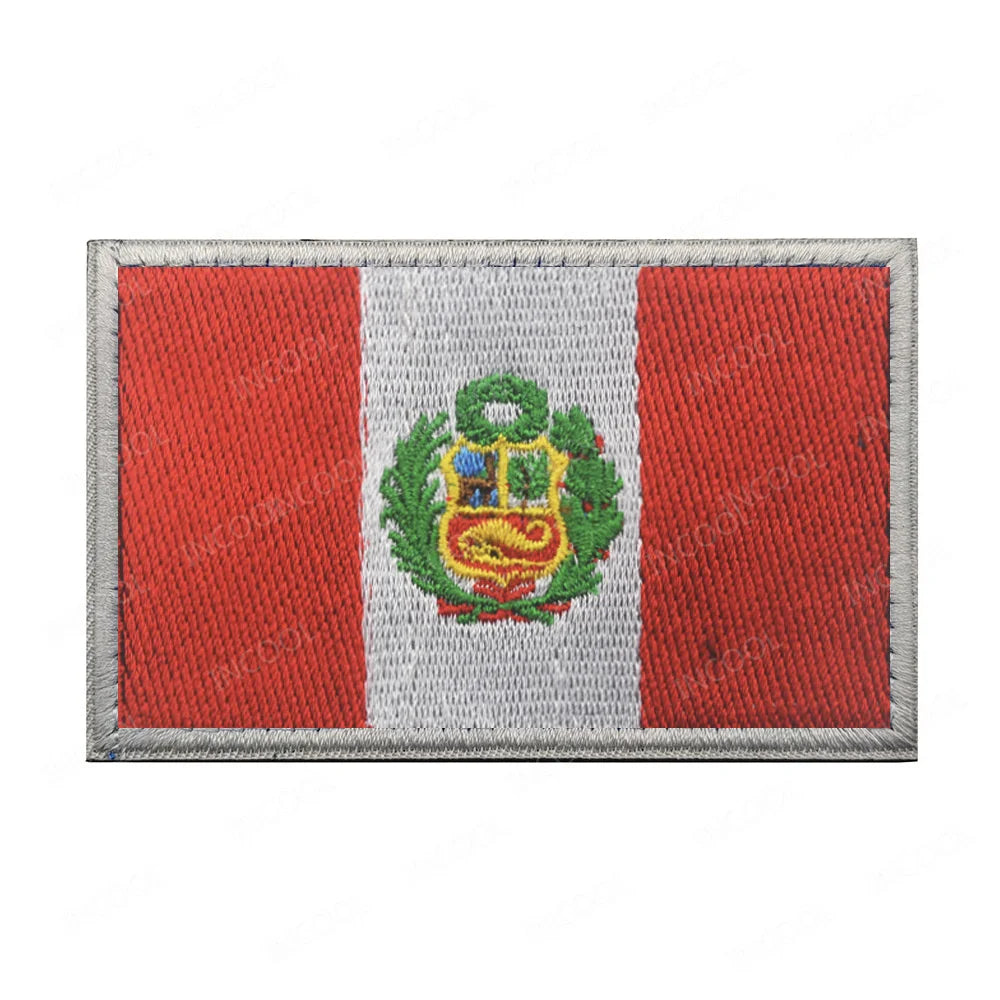 Patch Drapeaux Brodés Amérique et Caraïbes – 8×5 cm avec Velcro - BLACKBEARD OUTDOOR INDUSTRIES