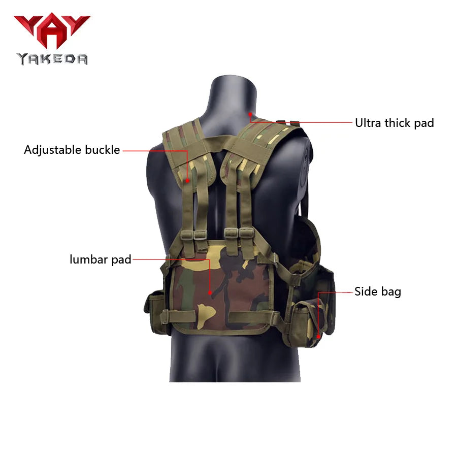 Gilet tactique léger YAKEDA camouflage pour entraînement multifonction en extérieur - BLACKBEARD OUTDOOR INDUSTRIES