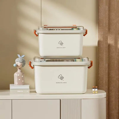 Boîte à Médicaments Portable Grande Capacité – Trousse de Premiers Secours Familiale avec Multi-Compartiments Ma boutique