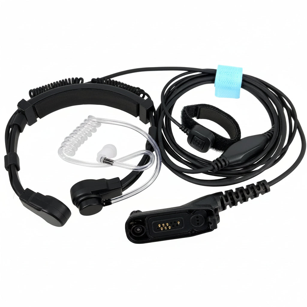 Micro-Gorge à Tube d’Air Motorola – Casque Vibration Laryngale XiR P8268, MTP850S, APX, DP, DGP