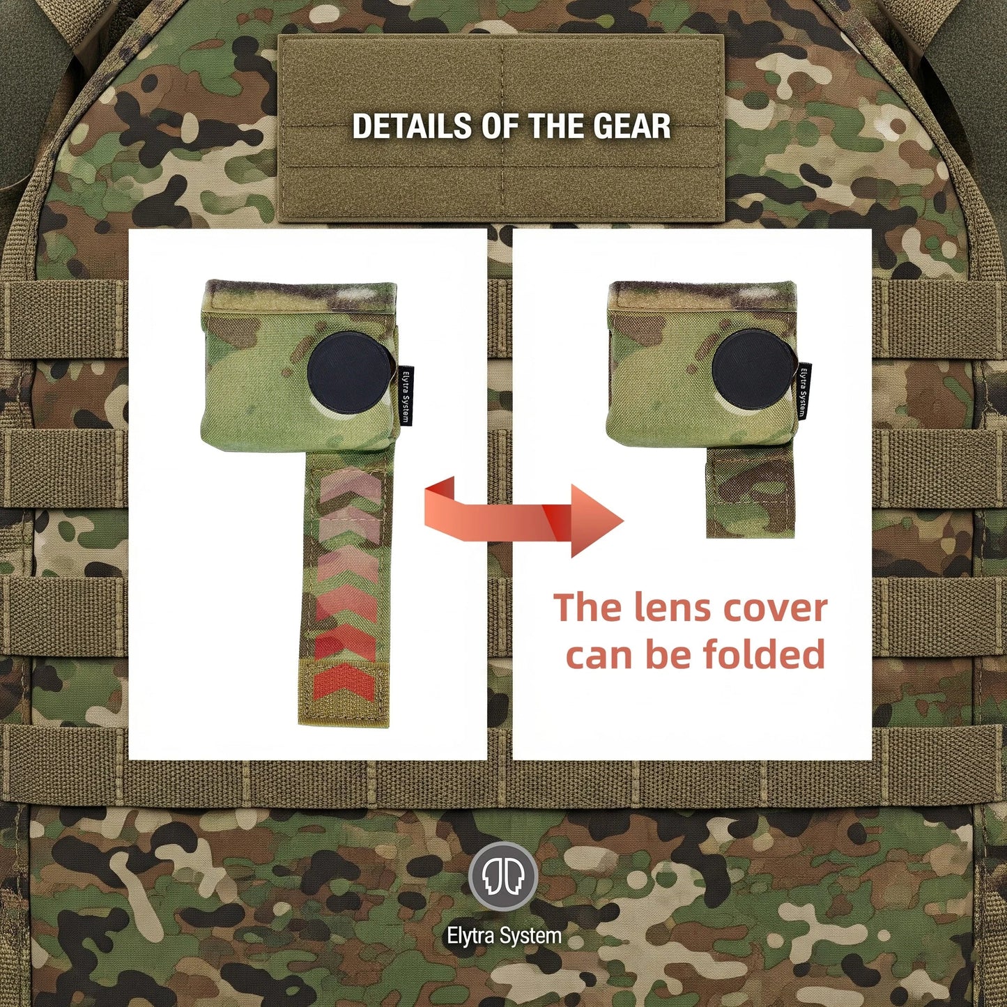 porte caméra piéton Molle – Style Tactique, Conçu pour Gilets et Sacs à Dos Molle BLACKBEARD OUTDOOR INDUSTRIES