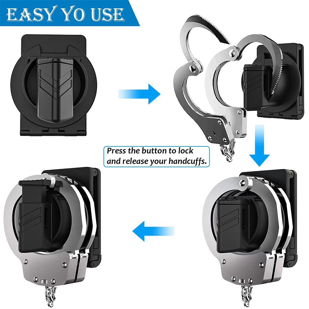 Étui Universel pour Menottes avec Ouverture Supérieure – Verrouillage Sécurisé et Clip Réglable à 60° pour Ceinture de 2 pouces - BLACKBEARD OUTDOOR INDUSTRIES