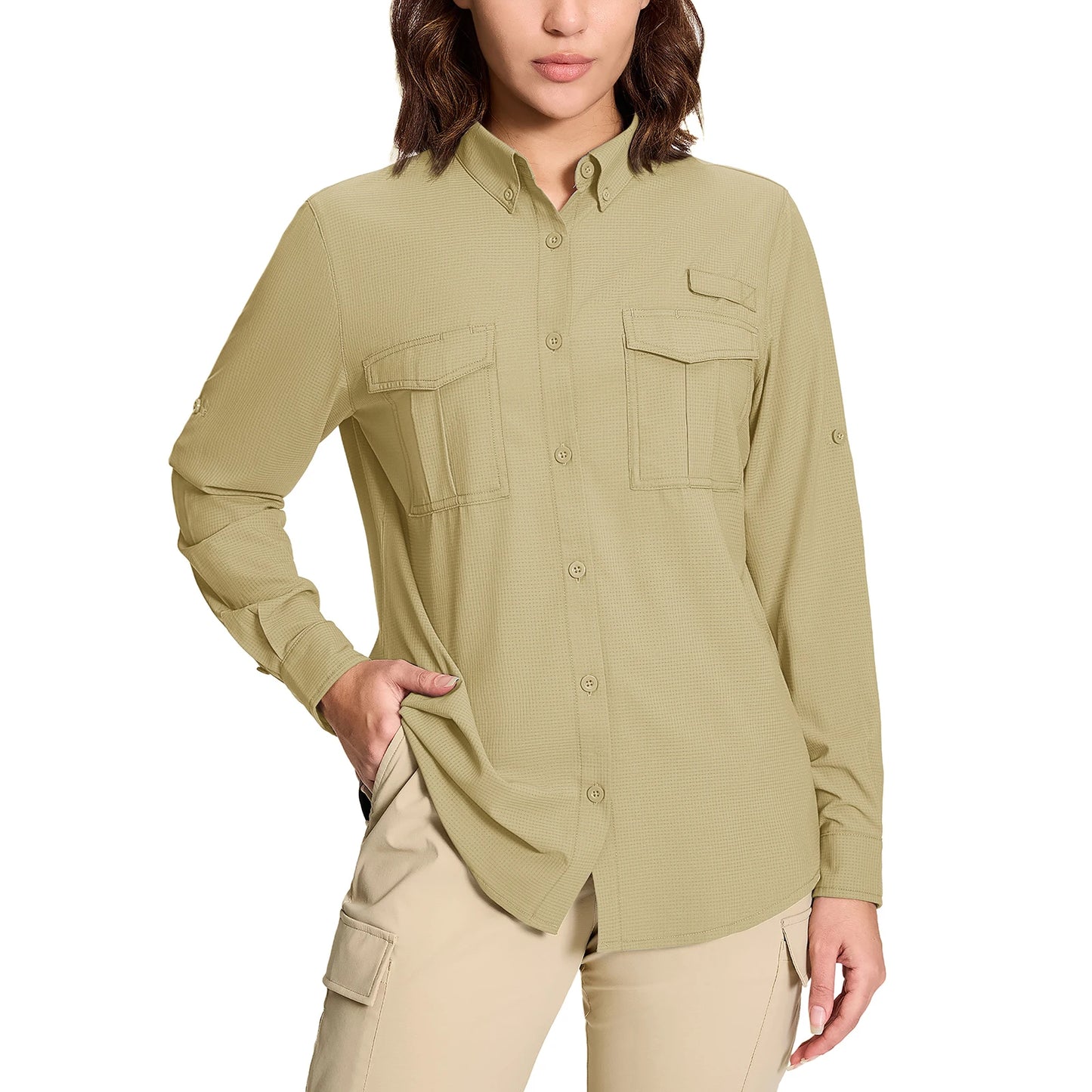 Chemise Femme de Randonnée KEFITEVD – Séchage Rapide, Respirante & Anti-UV – Manches Longues Modulables - BLACKBEARD OUTDOOR INDUSTRIES