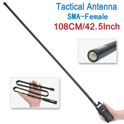 Antenne Tactique Pliable ABBREE AR-152A SMA-Female – VHF/UHF 144/430MHz – Pour Radios Baofeng / UV-5R / UV-82 / UV-13 PRO / Quansheng K5 - BLACKBEARD OUTDOOR INDUSTRIES