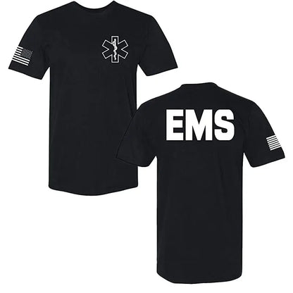 T-shirt police et secours unisexe en coton