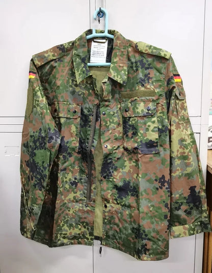 Veste tactique homme camouflage Flecktarn, style BDU