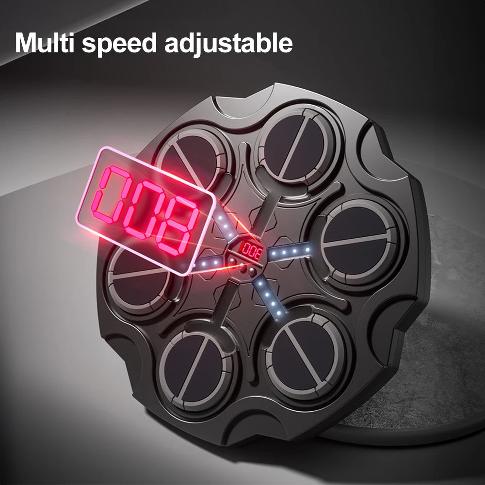 Cible de Boxe Connectée Bluetooth – Musique, Éclairage RGB & Capteur de Vitesse