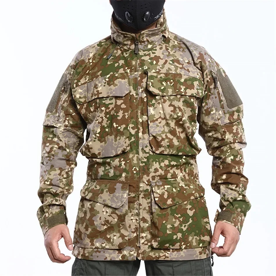 Veste coupe-vent tactique homme M2 – Capuche et poches multiples