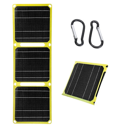 Panneau Solaire Portable Pliable VAKIND 30W/40W – 5V/18V USB-A, USB-C & DC – Étanche IP65 pour Téléphones, Powerbanks, Randonnée, Camping - BLACKBEARD OUTDOOR INDUSTRIES