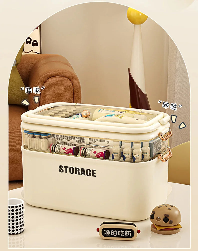 Organisateur Médical Familial Portable – Boîte de Rangement 3/4 Couches Grande Capacité Ma boutique