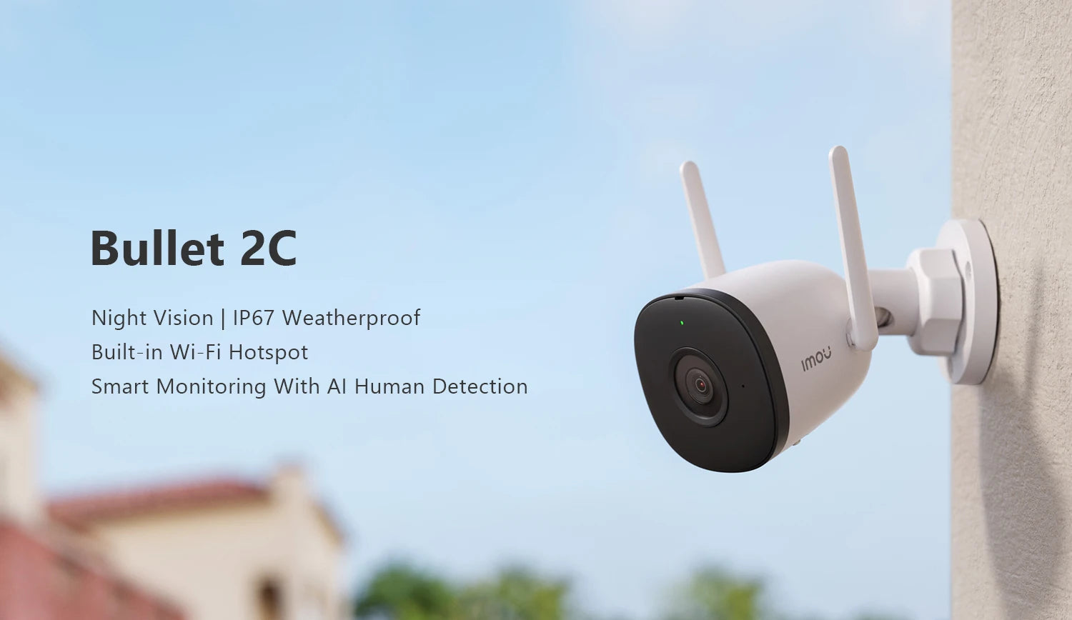 Lot de 3 Caméras IMOU Bullet 2C 4MP – Caméra WiFi Extérieure avec Détection Humaine IA, Vision Nocturne 30m & Étanchéité IP67 Ma boutique