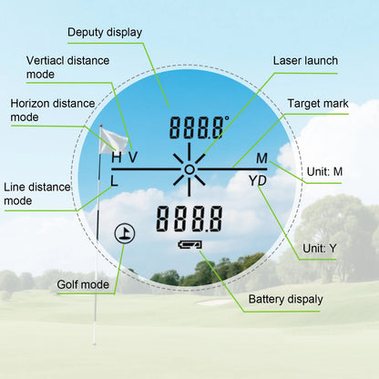 ARTBULL Télémètre Laser 1000M 650M avec Verrouillage de Drapeau et Mesure de Distance pour Chasse Monoculaire