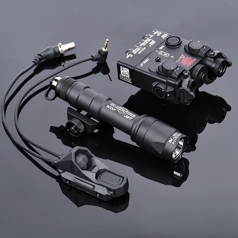 WADSN DBAL-A2 – Combo Laser IR / Rouge / Vert / Bleu + Lampe M300 / M600 + Switch AXON, Rail 20mm