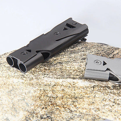 Sifflet d'Urgence Portable 180 dB – Double Tube | SOS, Survie, Randonnée, Camping, Sécurité - BLACKBEARD OUTDOOR INDUSTRIES