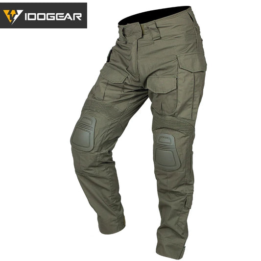IDOGEAR G3 Combat Pants avec Genouillères Intégrées – Pantalon Tactique Homme Ranger Green / Noir - BLACKBEARD OUTDOOR INDUSTRIES