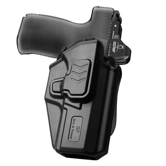Holster OWB CZ P10C / P10S / P10C Airsoft – Rétention Level II, Paddle 360°, Posi-Click, Compatible Point Rouge | Droitier | 4 Fixations - BLACKBEARD OUTDOOR INDUSTRIES