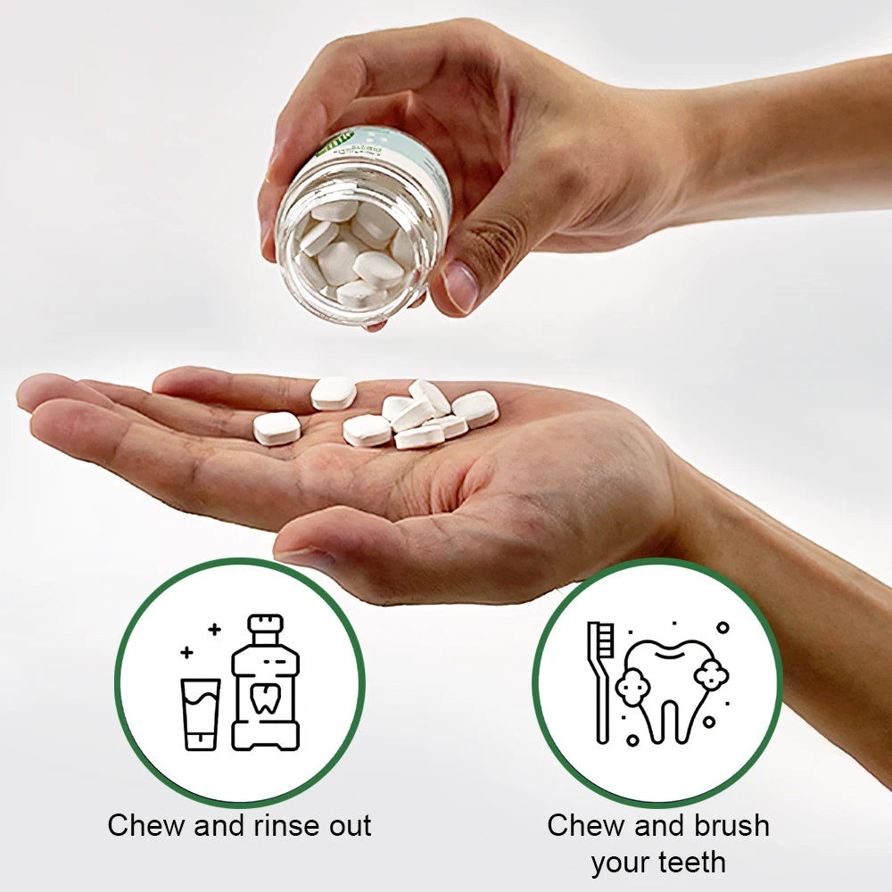 Tablettes de Dentifrice Naturel – Taille Voyage, Comprimés à Mâcher, Blanchiment Naturel, Fraîcheur de Souffle - BLACKBEARD OUTDOOR INDUSTRIES