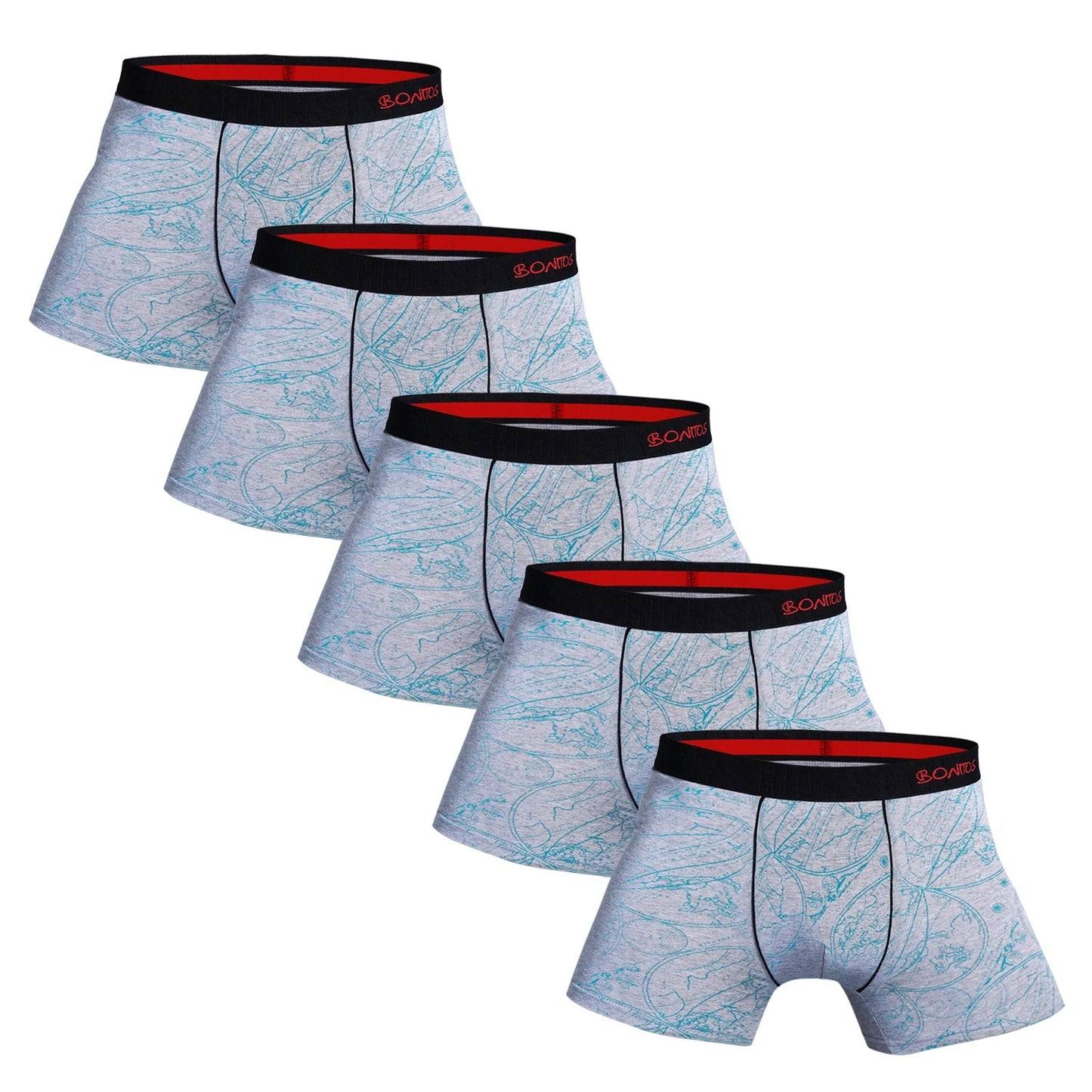 Pack de 5 Boxers pour Hommes - Sous-vêtements en Coton BLACKBEARD OUTDOOR INDUSTRIES