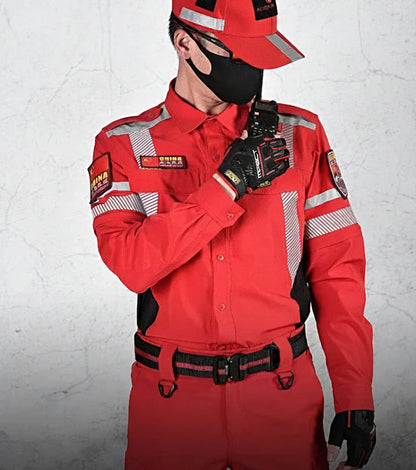 Combinaison de Sauvetage d'Urgence Été – Séchage Rapide, Respirante, Modulable | Bleu, Rouge, Noir