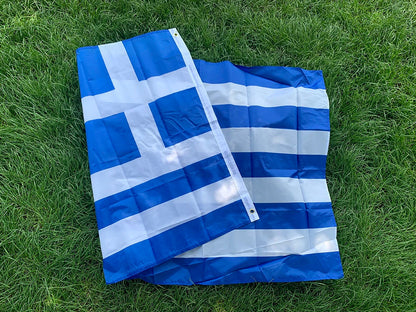 Drapeau de la Grèce – 3x5 ft – Drapeau National Grec – État Hellénique – Polyester – Décoration Intérieure et Extérieure BLACKBEARD OUTDOOR INDUSTRIES