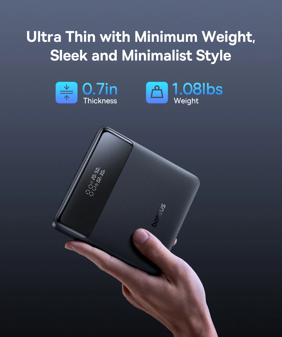 Baseus Power Bank 20000mAh – 100W PD – Charge Rapide pour Ordinateurs Portables, Smartphones et Tablettes - BLACKBEARD OUTDOOR INDUSTRIES