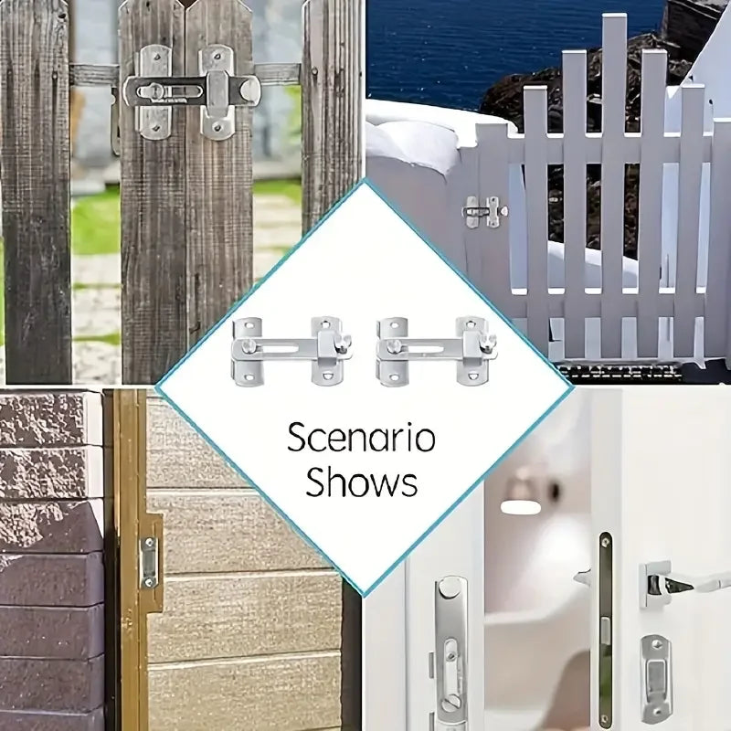 Loquet de Porte Coulissante en Acier Inoxydable – Matériau Durable pour Portes, Portails, Fenêtres et Placards - BLACKBEARD OUTDOOR INDUSTRIES