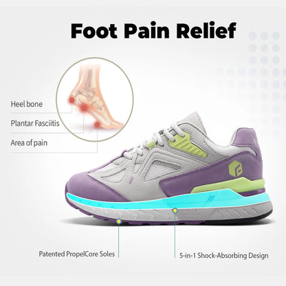 Chaussures de Marche Femme Larges FitVille – Fasciite Plantaire & Pieds Plats