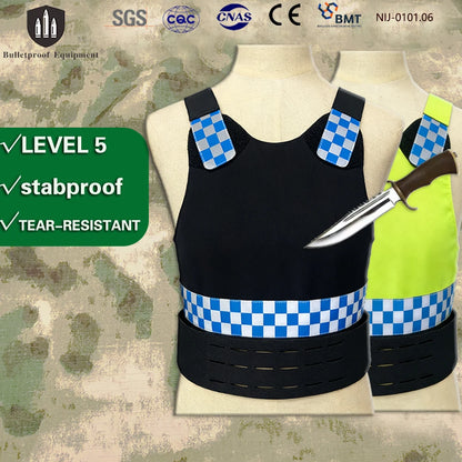 Gilet de sécurité anti-coupure et anti-stab SGS Niveau 5 avec protection souple pour intervention rapide et garde de sécurité