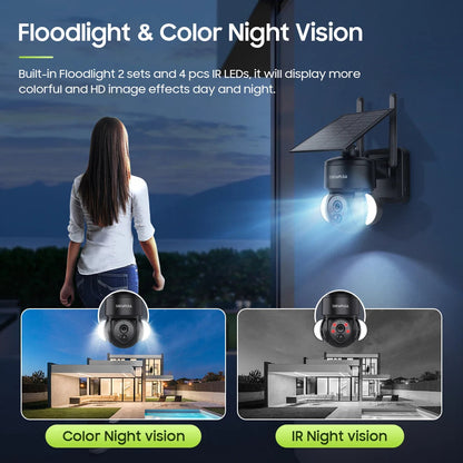 Caméra de Surveillance Solaire 4MP SHIWOJIA – 4G / WiFi | Batterie 7500mAh | PTZ 360° | Vision Nocturne Couleur | Audio Bidirectionnel | Étanche IP65 Ma boutique